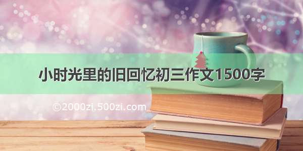 小时光里的旧回忆初三作文1500字