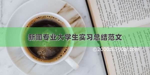 新闻专业大学生实习总结范文