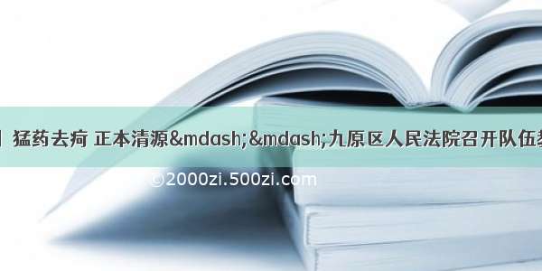 【教育整顿进行时】猛药去疴 正本清源&mdash;&mdash;九原区人民法院召开队伍教育整顿查纠整改工