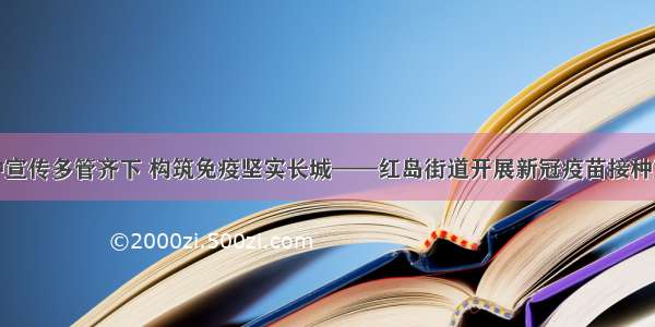 疫苗接种宣传多管齐下 构筑免疫坚实长城——红岛街道开展新冠疫苗接种宣传工作