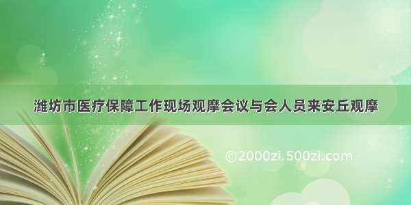 潍坊市医疗保障工作现场观摩会议与会人员来安丘观摩