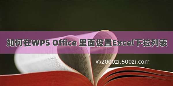 如何在WPS Office 里面设置Excel下拉列表