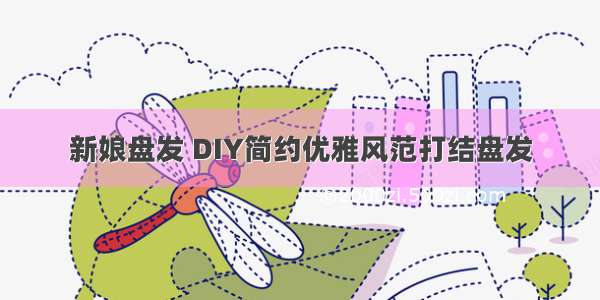 新娘盘发 DIY简约优雅风范打结盘发