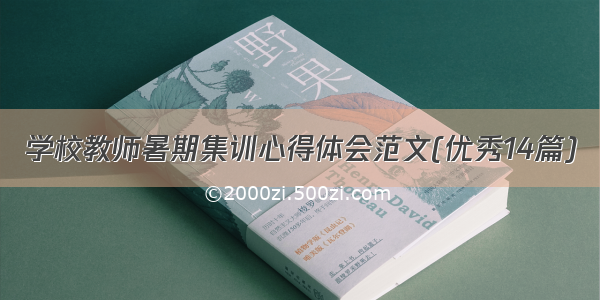 学校教师暑期集训心得体会范文(优秀14篇)