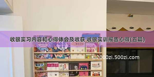 收银实习内容和心得体会及收获 收银实训报告心得(五篇)