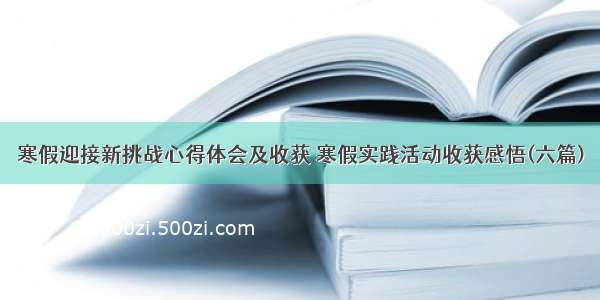 寒假迎接新挑战心得体会及收获 寒假实践活动收获感悟(六篇)