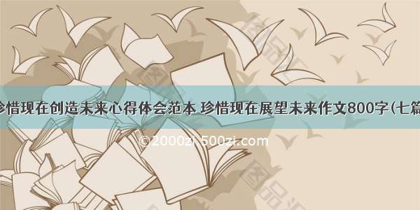 珍惜现在创造未来心得体会范本 珍惜现在展望未来作文800字(七篇)