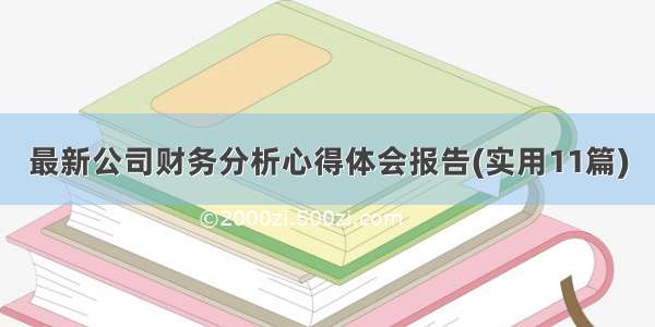 最新公司财务分析心得体会报告(实用11篇)