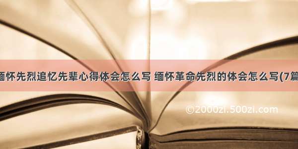 缅怀先烈追忆先辈心得体会怎么写 缅怀革命先烈的体会怎么写(7篇)