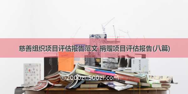 慈善组织项目评估报告范文 捐赠项目评估报告(八篇)