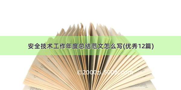 安全技术工作年度总结范文怎么写(优秀12篇)