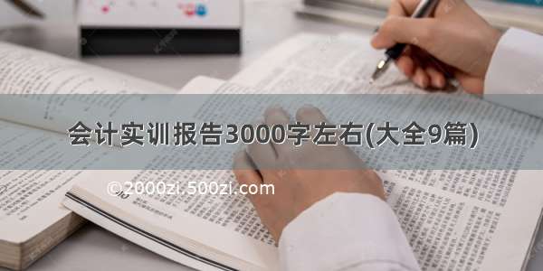 会计实训报告3000字左右(大全9篇)