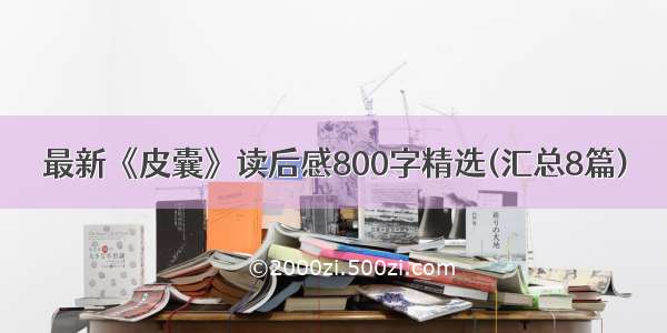 最新《皮囊》读后感800字精选(汇总8篇)