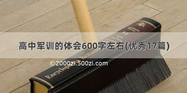 高中军训的体会600字左右(优秀17篇)