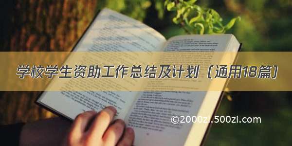 学校学生资助工作总结及计划（通用18篇）