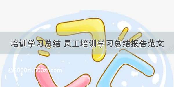 培训学习总结 员工培训学习总结报告范文