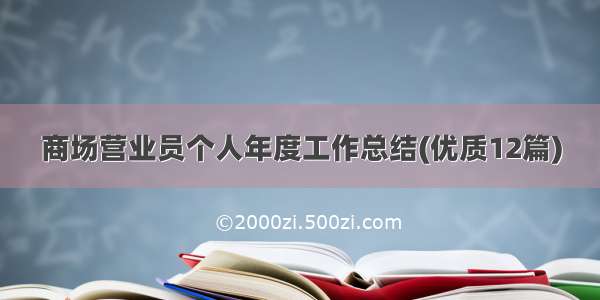 商场营业员个人年度工作总结(优质12篇)