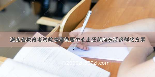 湖北省教育考试院高考命题中心主任胡向东谈多样化方案