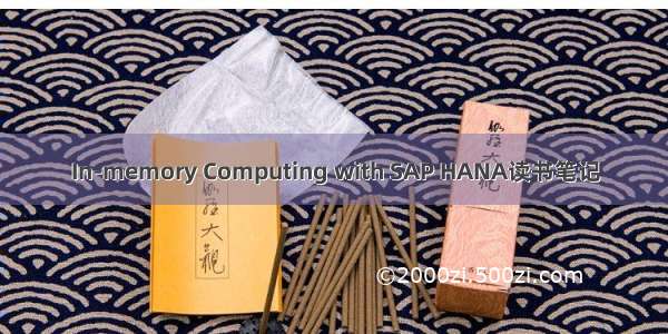 In-memory Computing with SAP HANA读书笔记