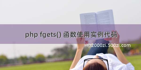 php fgets() 函数使用实例代码