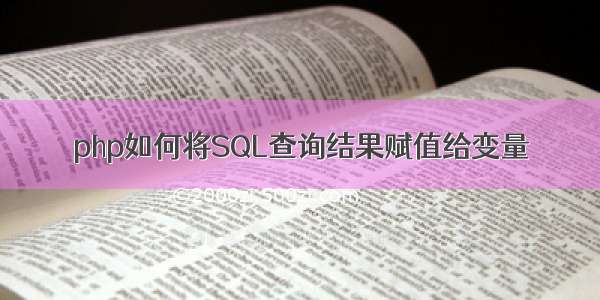 php如何将SQL查询结果赋值给变量