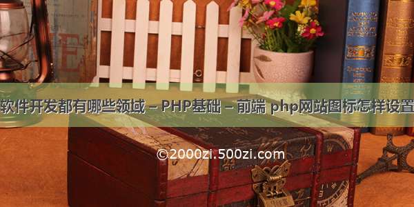 软件开发都有哪些领域 – PHP基础 – 前端 php网站图标怎样设置