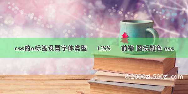 css的a标签设置字体类型 – CSS – 前端 图标颜色 css