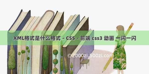 XML格式是什么格式 – CSS – 前端 css3 动画 一闪一闪