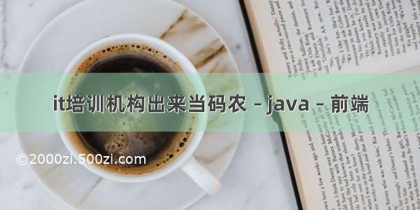 it培训机构出来当码农 – java – 前端