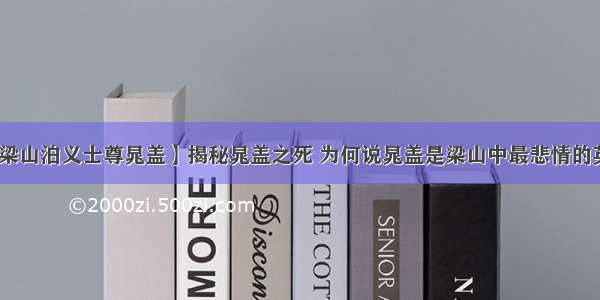 【梁山泊义士尊晁盖】揭秘晁盖之死 为何说晁盖是梁山中最悲情的英雄