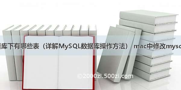 MySQL查看库下有哪些表（详解MySQL数据库操作方法） mac中修改mysql的密码忘记