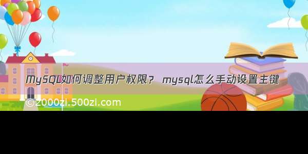 MySQL如何调整用户权限？ mysql怎么手动设置主键