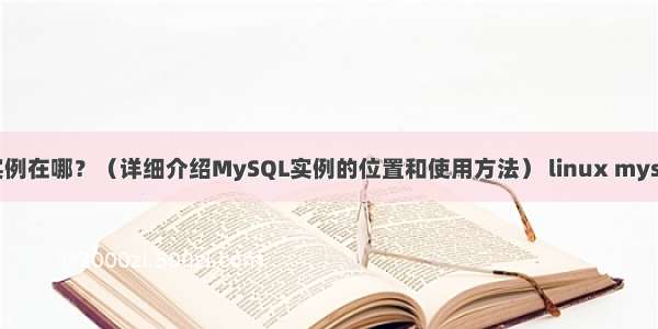 两个MySQL实例在哪？（详细介绍MySQL实例的位置和使用方法） linux mysql 访问数据库