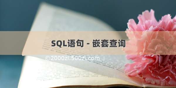 SQL语句 - 嵌套查询