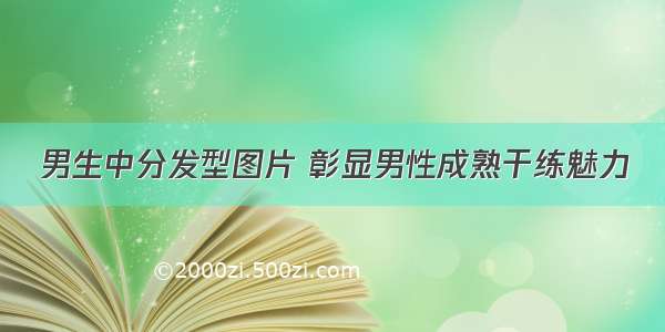 男生中分发型图片 彰显男性成熟干练魅力