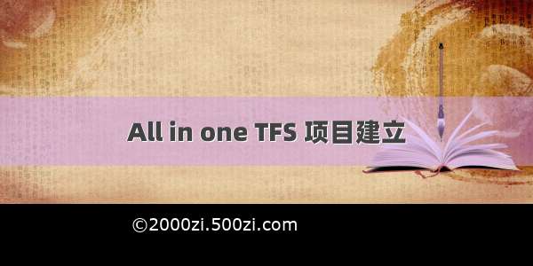 All in one TFS 项目建立
