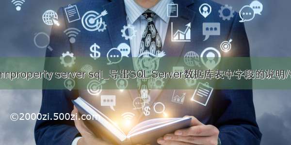 columnproperty server sql_导出SQL Server数据库表中字段的说明/备注