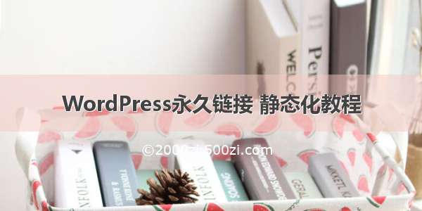 WordPress永久链接 静态化教程