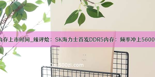 ddr5内存上市时间_辣评烩：SK海力士首发DDR5内存：频率冲上5600MHz