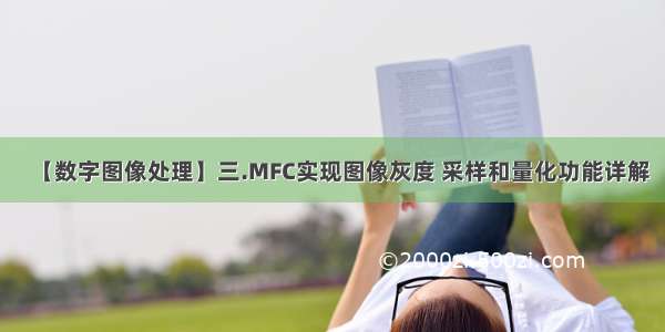 【数字图像处理】三.MFC实现图像灰度 采样和量化功能详解