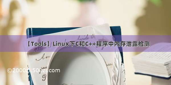 【Tools】Linux下C和C++程序中内存泄露检测