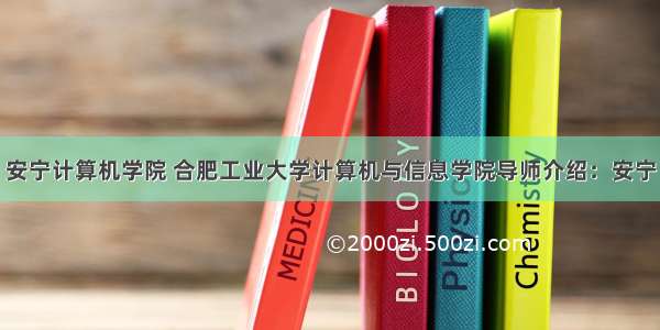 安宁计算机学院 合肥工业大学计算机与信息学院导师介绍：安宁