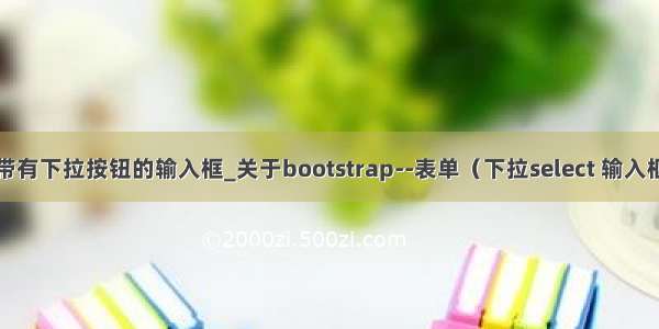 bootstrap带有下拉按钮的输入框_关于bootstrap--表单（下拉select 输入框input 文本