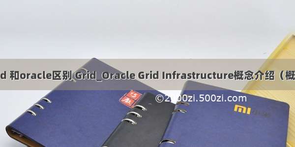 grid 和oracle区别 Grid_Oracle Grid Infrastructure概念介绍（概念）