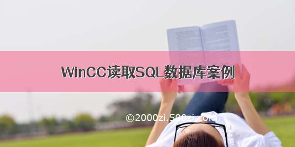 WinCC读取SQL数据库案例