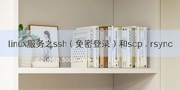 linux服务之ssh（免密登录）和scp . rsync