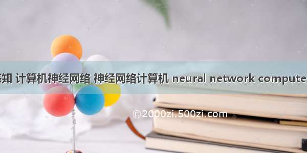 计算机感知 计算机神经网络 神经网络计算机 neural network computer 音标 读