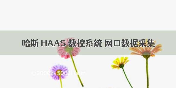 哈斯 HAAS 数控系统 网口数据采集