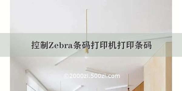 控制Zebra条码打印机打印条码