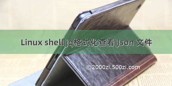 Linux shell jq格式化查看 Json 文件
